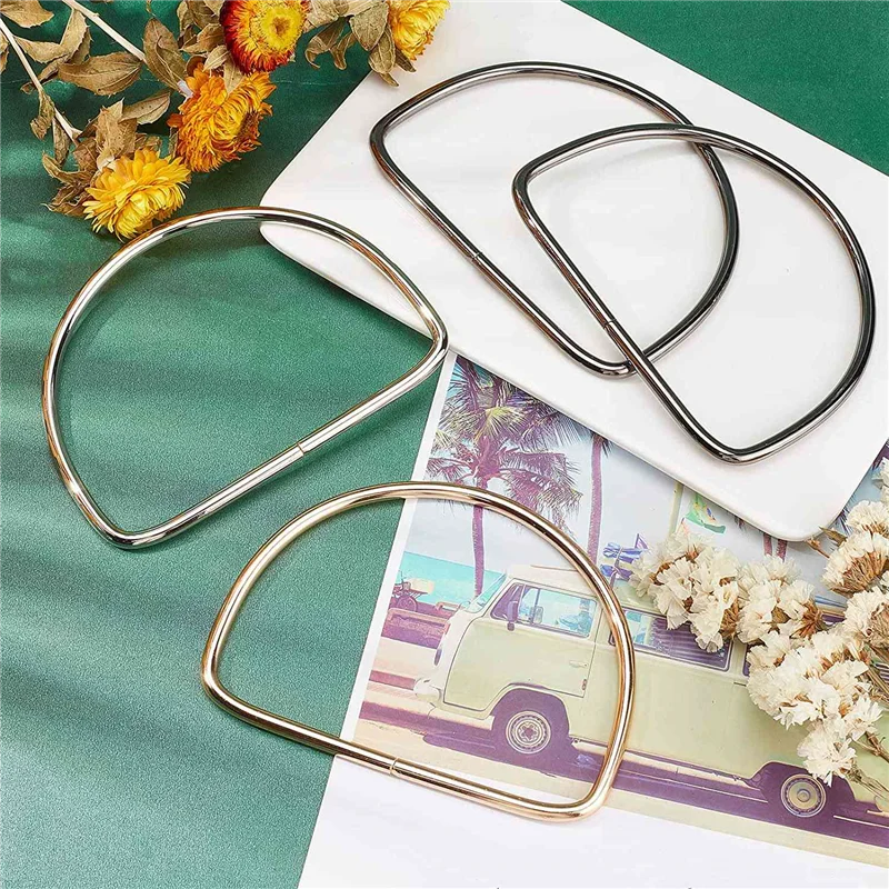 AEA9-3 カラー財布ハンドル交換用、6 個の金属ハンドルフレーム 5.3 インチハンドバッグハンドル財布ハンドル交換用バッグ作り