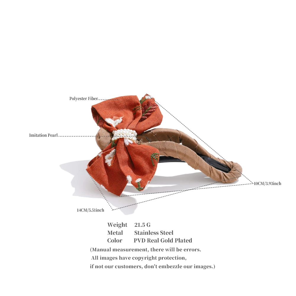 Yhpup chegadas doce impresso bowknot bandana grampos de cabelo para mulheres na moda acessórios para o cabelo atacado