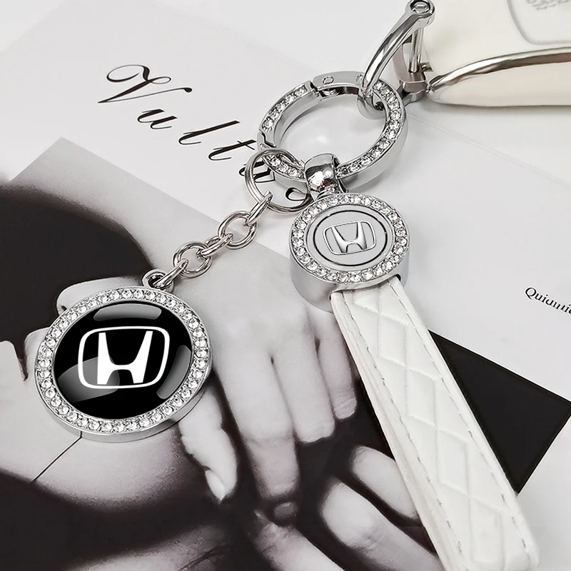 شعار سيارة كريستال المفاتيح مفتاح قلادة عصابة اكسسوارات السيارات لهوندا سيفيك أكورد صالح جاز الطيار CRV أوديسي جواز السفر مدينة HRV