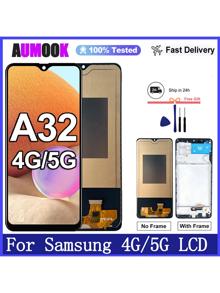 Écran AMOLED pour Samsung Galaxy A32 4G 5G LCD écran tactile assemblée remplacement pour Samsung A32 5G A326 A325 affichage