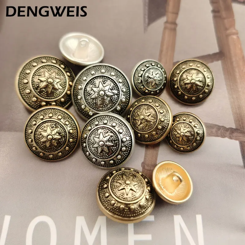 15/18/23mm Luxus Runde Metall Tasten Von Kleidung Frauen Strickjacke Nähen Zubehör Großhandel DIY Tasten Handgemachte handwerk Liefert – Detail 1