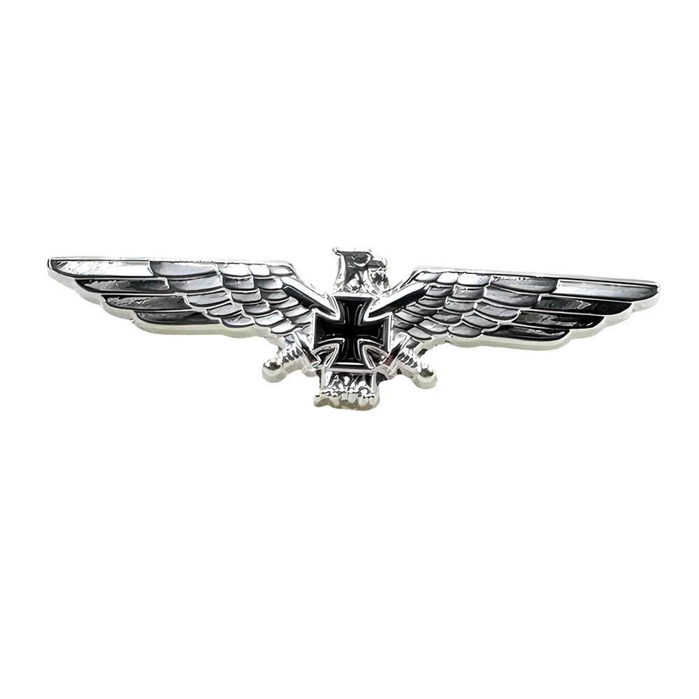 Creative Spread Wing Eagle Metal Brooch Vintage Flying Bird Lapel Badge Multi-use Ornament Coat Hat Bag Unisex Street Accessory
