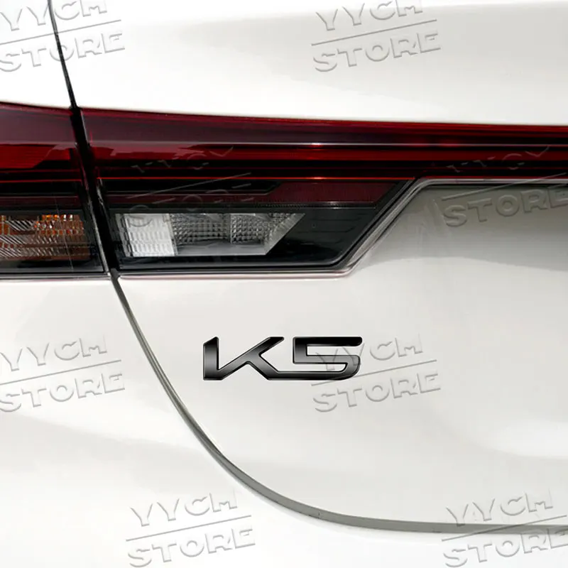 Creative 3D Metal K3 K5 K8 Emblem Sticker Car Side Rear Badge Nameplate Decal For Kia Optima Forte RIO 2 3 4 Sorento Stinger view 4