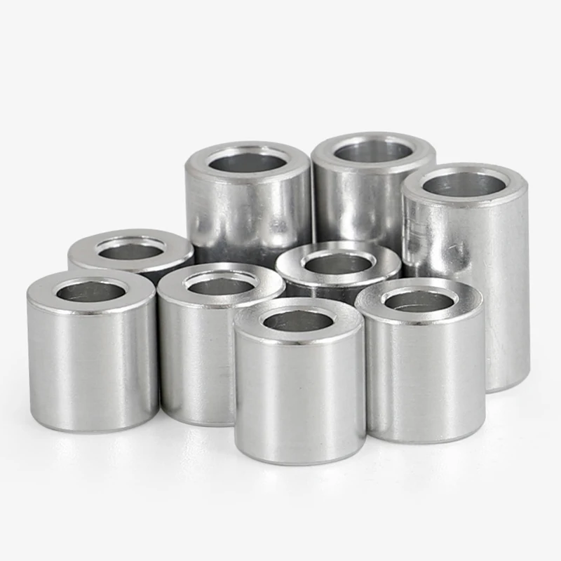 10-200Pcs Round Aluminum Sleeve Wire Crimp Sleeve M1 To M8 Wire Ferrules Cord Lock Aluminum Cable Stopper Crimp Rope Hadware