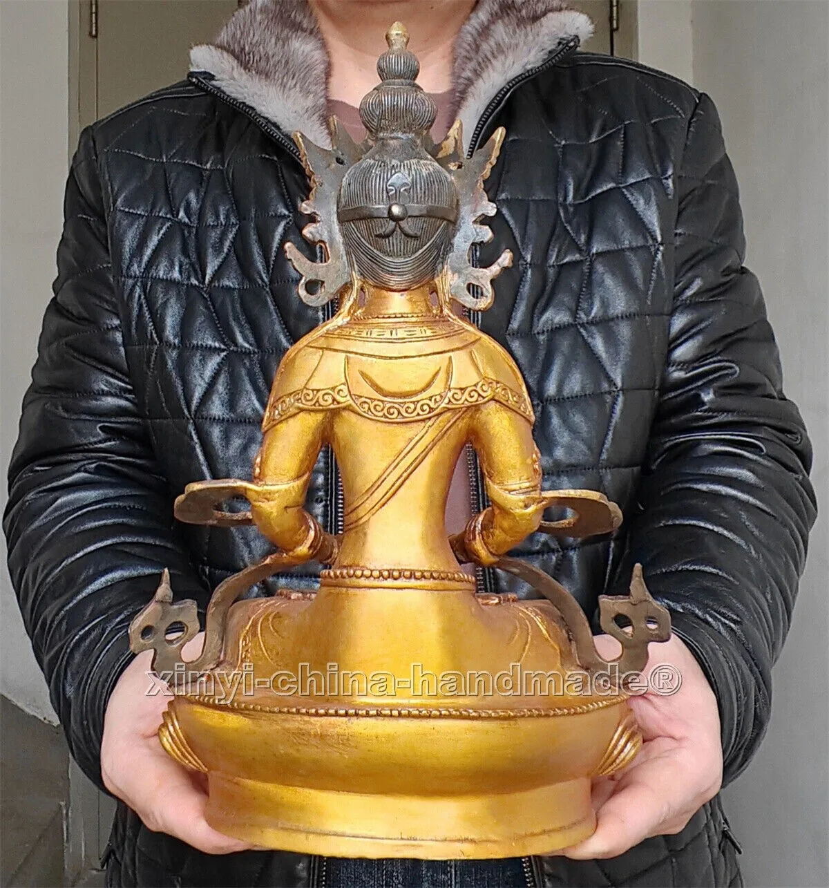 Pure copper Sakyamuni Buda Amitayus Amitabha Aparimita Buddha Statues/12