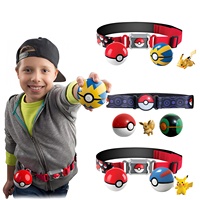 Pokemon Belt Pokeball Toy Set Poket Monster Pikachu Charmander Squirtle Eevee Action Figures Elf Ball Toys For Children Gift