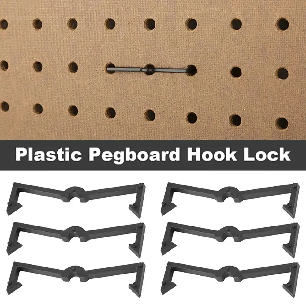 50Pcs New Locks Holder Pegboard Hook Locks Plate Clamp Peg Board Hook Fastening Buckle Garage Accessories Plastic Pegboard Clips