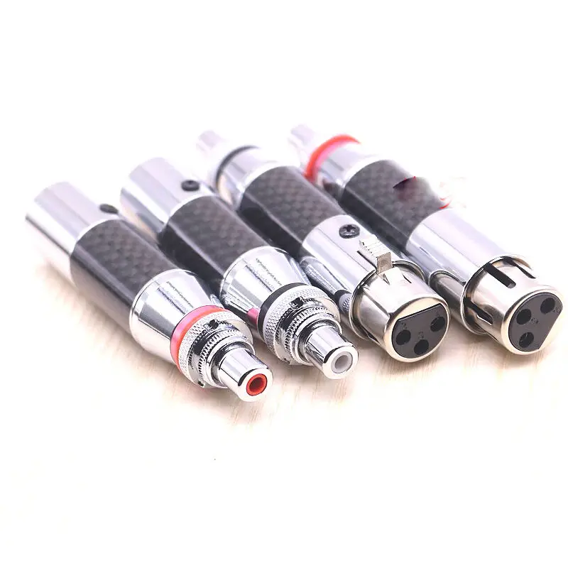 hi-end XLR to RCA Socket Adapter Rhodium plated RCA male to XLR male female Connector