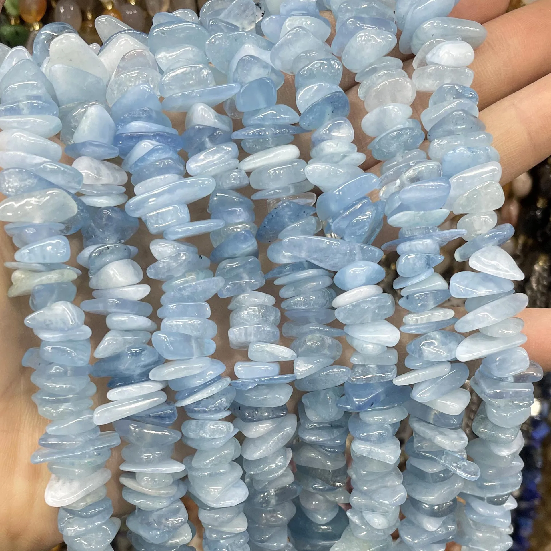 الحجر الطبيعي 8-12 مللي متر غير النظامية الملونة التورمالين فضفاض خزر عازل لصنع المجوهرات سحر سوار ذاتي الصنع إكسسوارات عقد #5