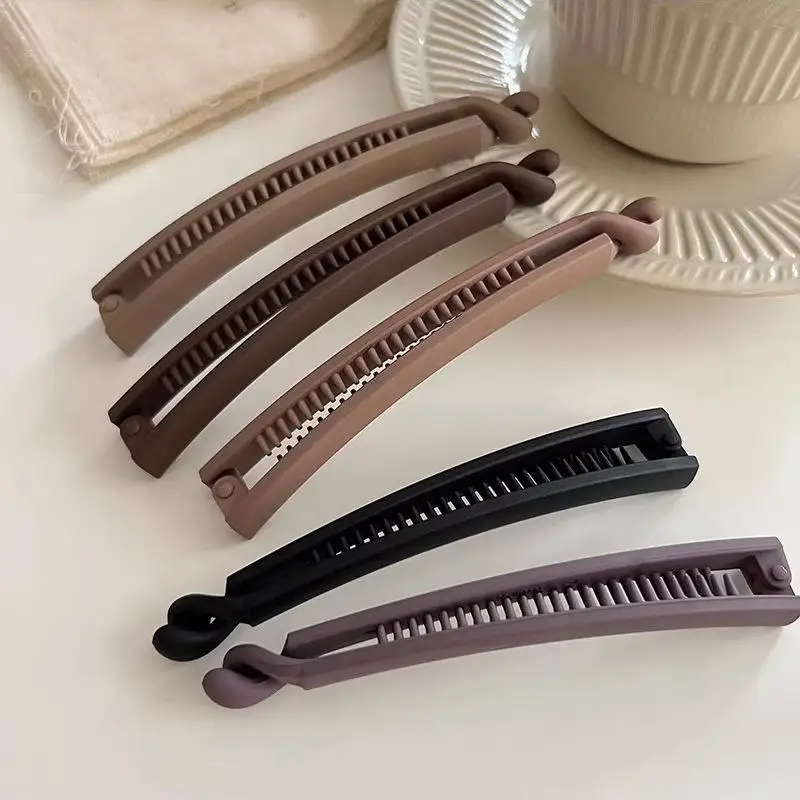 5 Stück Acryl-Bananenklammern, elegante Damen-Haarspangen für den Hinterkopf, koreanische Pferdeschwanz-Haarnadeln, Haarspangen für Mädchen, Haar-Accessoires – Detail 6