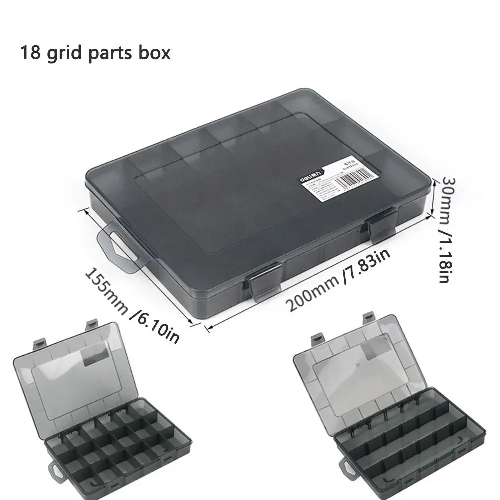 Caja de almacenamiento de herramientas de embalaje ajustable transparente, caja organizadora de componentes, accesorios de joyería, tornillo de