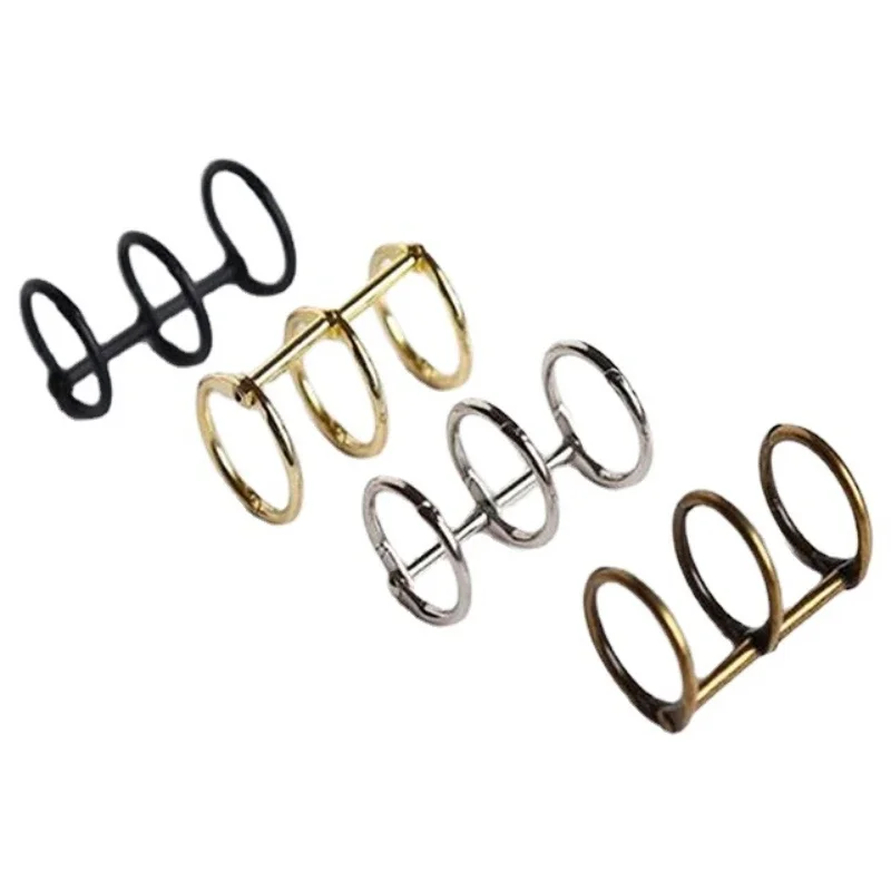 2pcs/set Metal Binder Rings for Notebook Diary Bill Scrapbook Binding Loose-Leaf Paper Clip Organizer Office Binding Supplies