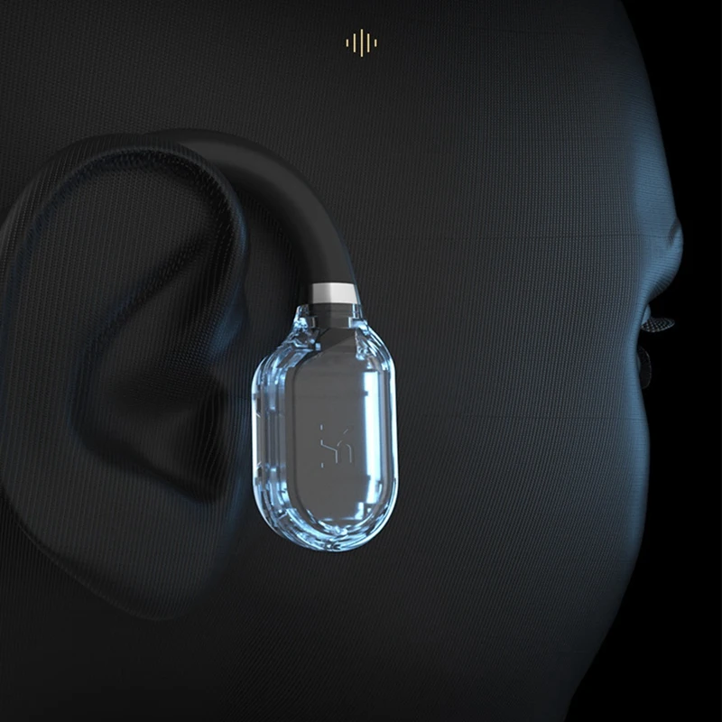 หูฟัง5.0บลูทูธไร้สายตัวต่อกระดูกหูฟังชุดหูฟังสำหรับเล่นกีฬาน้ำหนักเบากันน้ำได้ TWS พร้อมไมค์