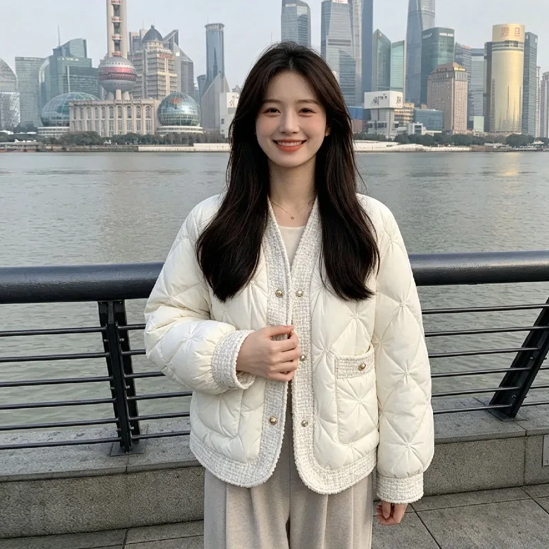 Winter Women Short Down Jacket White Duck Down Casual Coat Puffer Jacket Fashion Outerwear JK-310 Куртки Зимние Женские2021