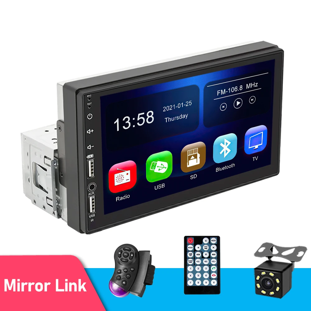 7 Inch Radio 1 Din MP5 Car Multimedia Player USB Bluetooth Mirror Link Universal 1Din Stereo Autoradio For VW Hyundai Kia Toyota