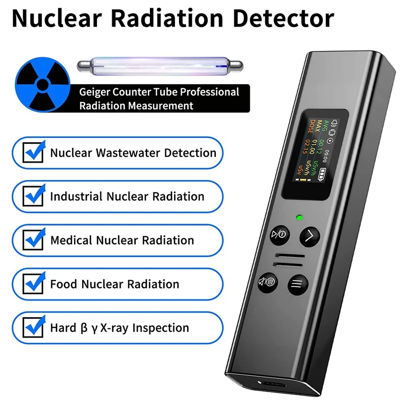 Geiger Counter Nuclear Radiation Detector Β Y X-Ray Detector Portable Radiation Dosimeter