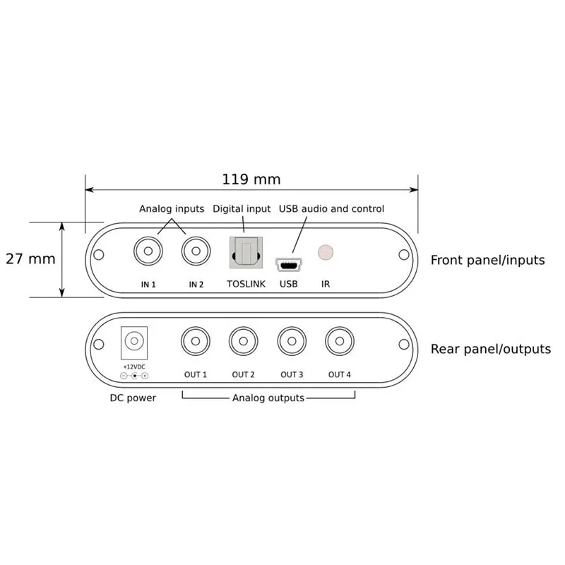 miniDSP 2x4 HD processor DSP digital audio signal frequency