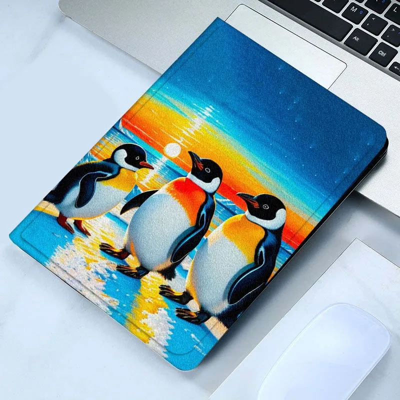 كارتون البطريق لطيف لباد برو اير ميني 1 2 3 4 5 6 7 7th 8th 9th 10th 11th 10.2 9.7 10.5 10.9 11 12.9 حافظة كمبيوتر لوحي