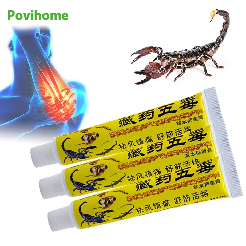 

1/2/3Pcs Scorpion Venom Pain Relief Ointment Knee Back Muscle Ache Rheumatism Arthritis Joint Analgesic Treatment Cream Body Oil