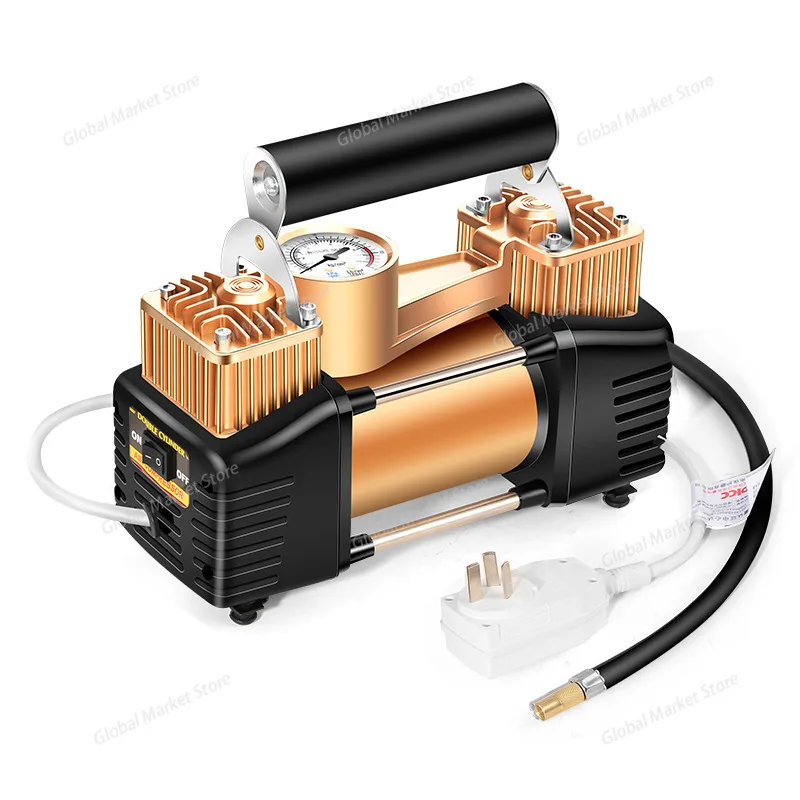 

220V household dual-cylinder electric Air pump, car tire, basketball Airs column bag, high-pressure air cylinder, airs pump