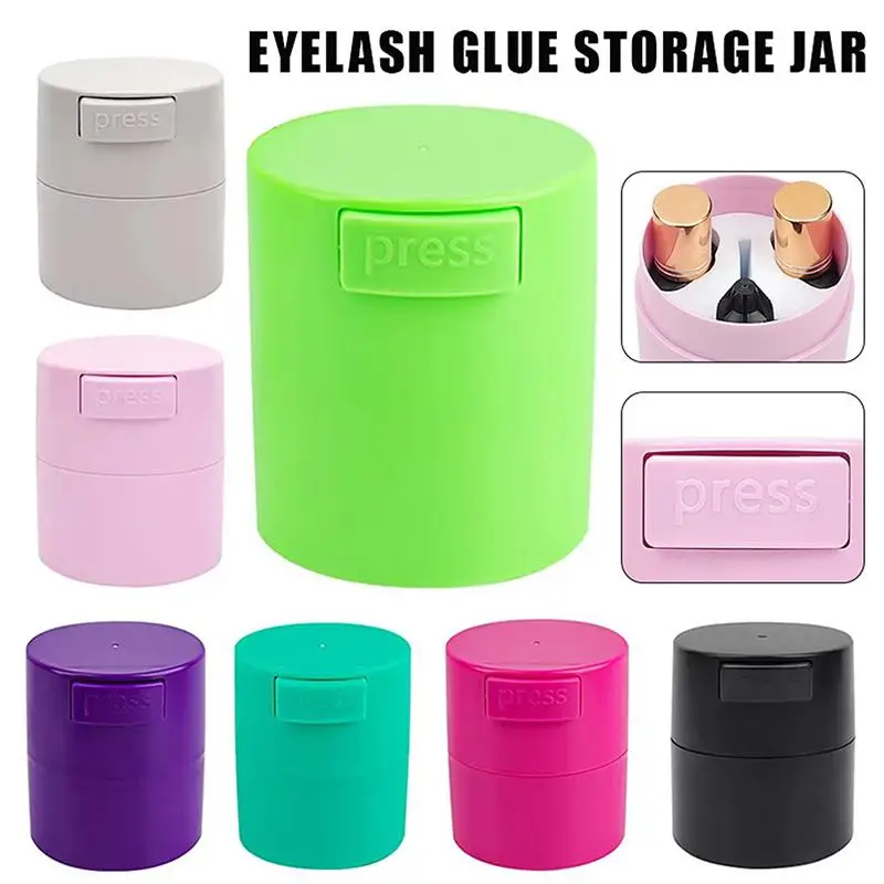 1pcs Eyelash Glue Storage Tank Container Adhesive Stand Activated Carbon Sealed Storage Holder Container Lash Extension Supplie