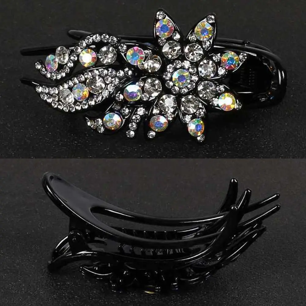 Balsamic elegant sparkly crystal flower decorative barrettes stylish hair combs for women and girls to wear