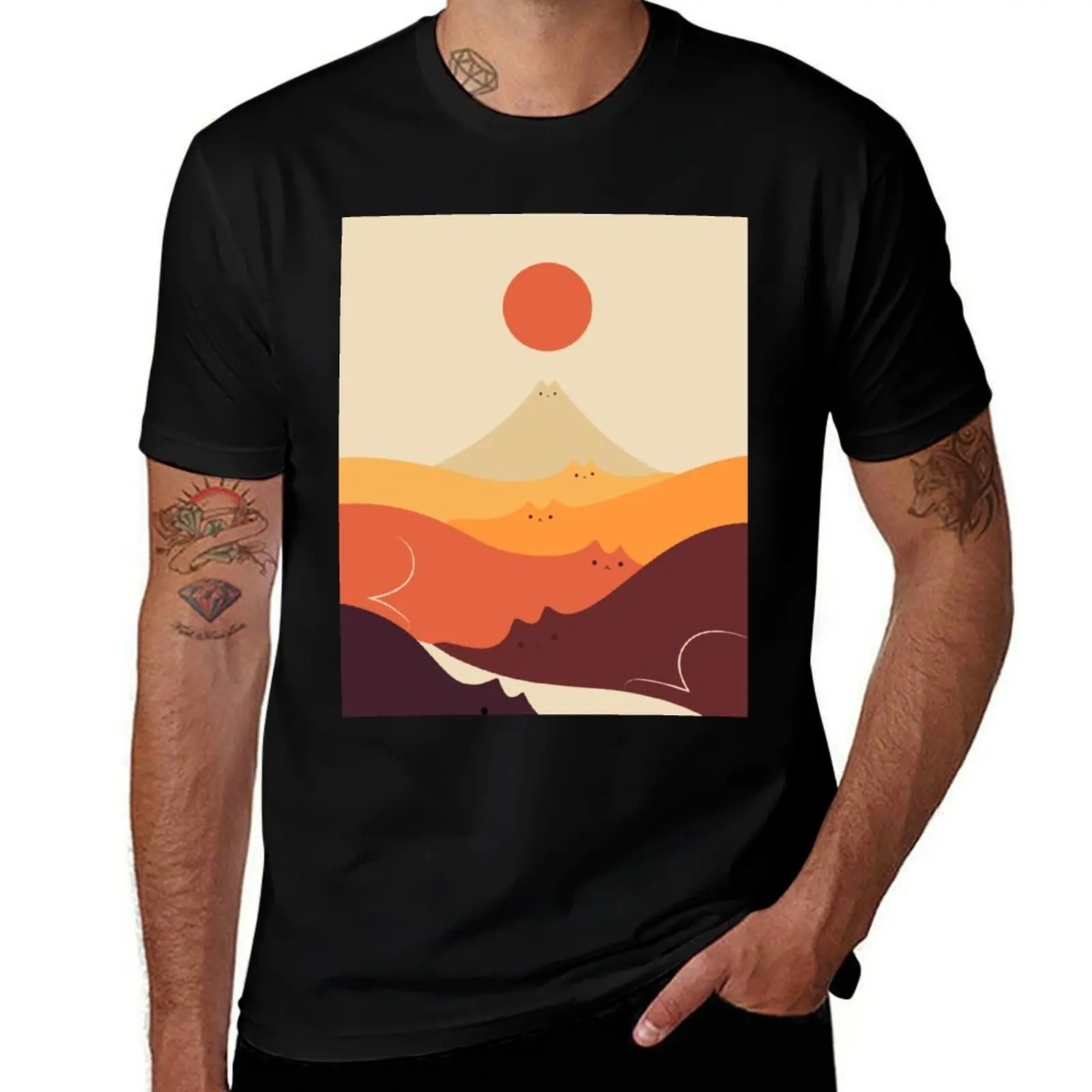 

Cat Landscape 87 T-Shirt man t shirts cotton t shirts for man graphic tees