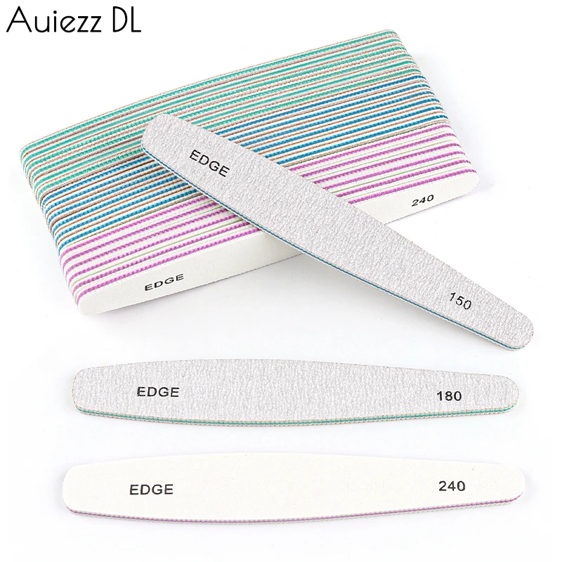5/10Pcs Diamond Nail File Buffer Sticks Double Sided Grey Sandpaper Nail Files Professional Manicure Supplies for Nail Shaping
