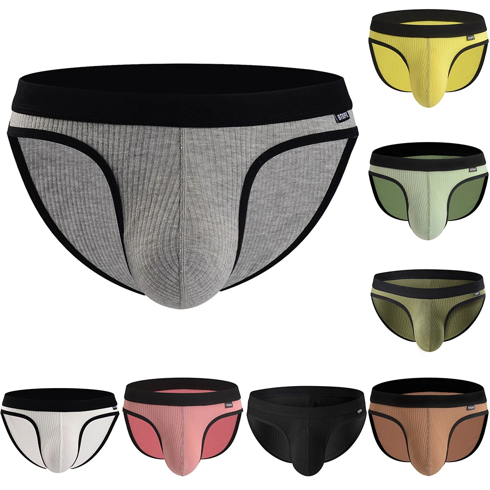 Men's Underwear Boxer Briefs U-Convex Pouch Modal Soft Trunks Shorts Underpants Elastic Low Waist Male Panties Sexy