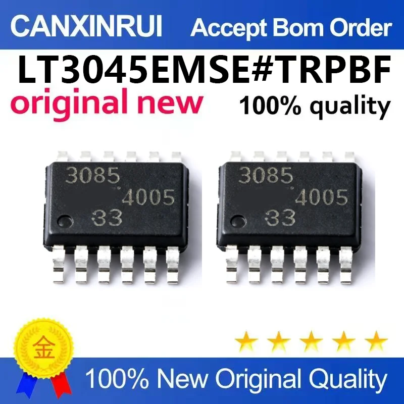 (5pcs-100pcs)Brand new original LT3045EMSE # TRPBF silk screen 3045 MSOP12 low voltage regulator chip