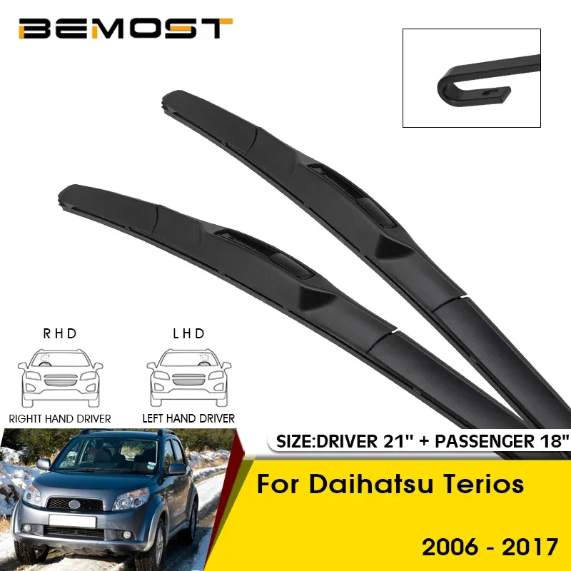 

Car Wiper Blades For Daihatsu Terios 2006-2017 Windshield Windscreen Front Window Blades 21"+18" Car Accessories