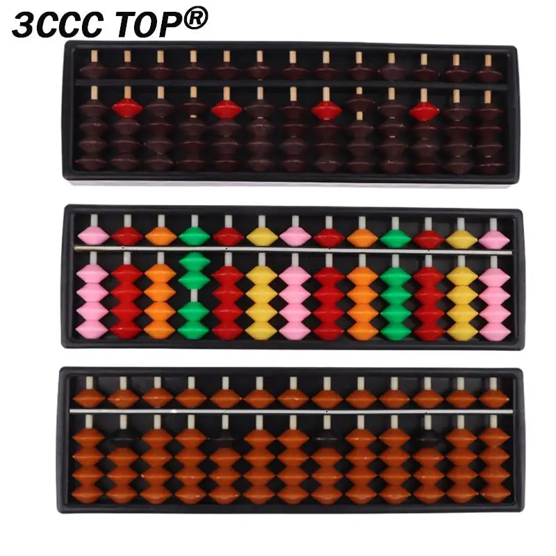 1PCS 13 Digits Column Abacus Arithmetic Soroban Calculating Counting Math Learning Tool For Children Portable