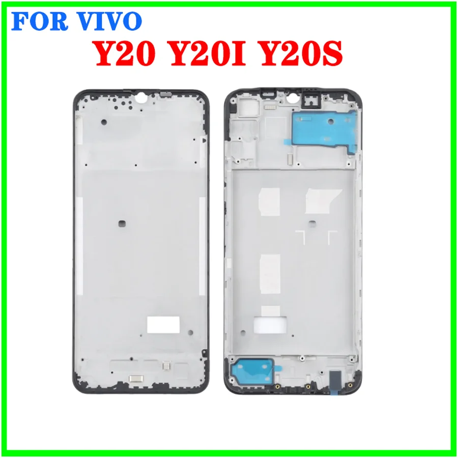 Back Housing Battery Cover For Vivo Y20 / Y20s / Y20i LCD Front Frame Middle Bezel frame With Side Power On Off Button