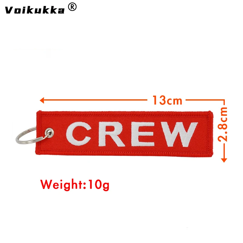 Voikukka Sieraden 3 Kleuren Brief Crew Beide Zijden Borduurwerk Hanger Tags Sleutelhanger Groothandel