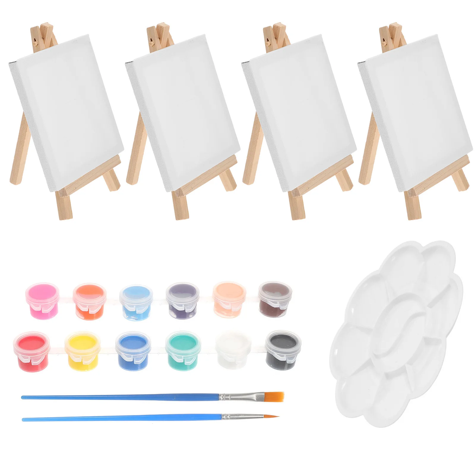 1 مجموعة 1 مجموعة طقم الطلاء الزيتي قماش مجموعة أدوات رسم للبالغين إطار فارغ الخشب حامل الحامل الإبداعية مربع النمذجة الإطار الفن