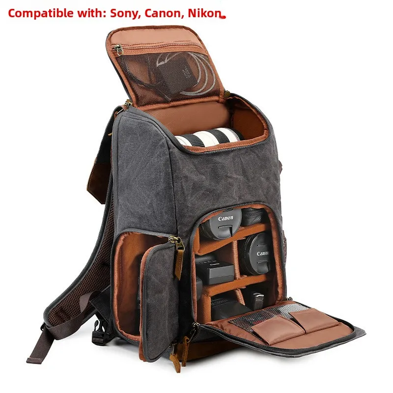 Professional DSLR Camera Bag Photography Backpack Waterproof Men's 17 Inch Computer Bag Drone Large Capacity Backpack