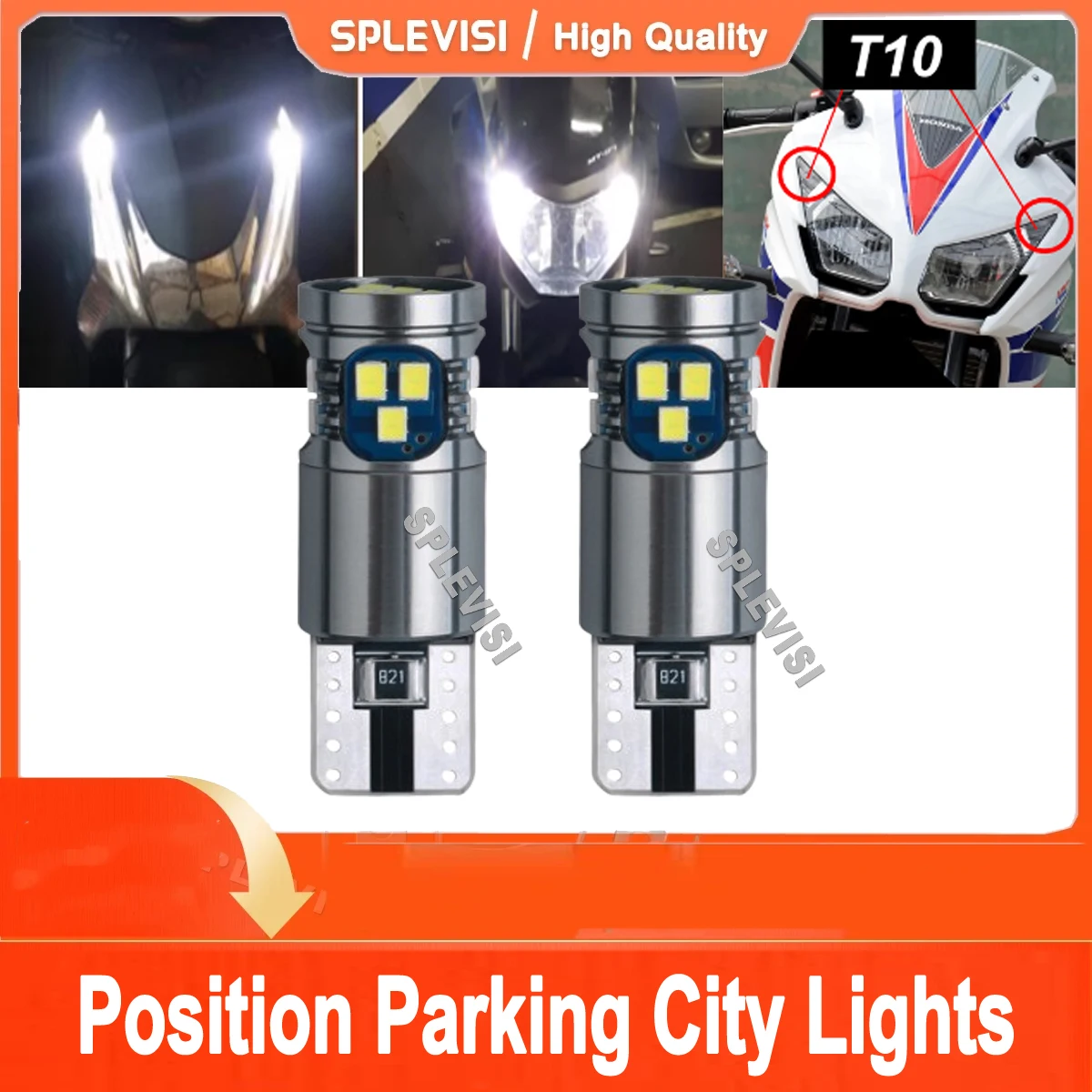 

2x W5W LED Motorcycle Position Parking Light Upgrade FOR 2015-2020 Honda CBR300R Pilot Park Light T10 194 CANbus Plug and Play