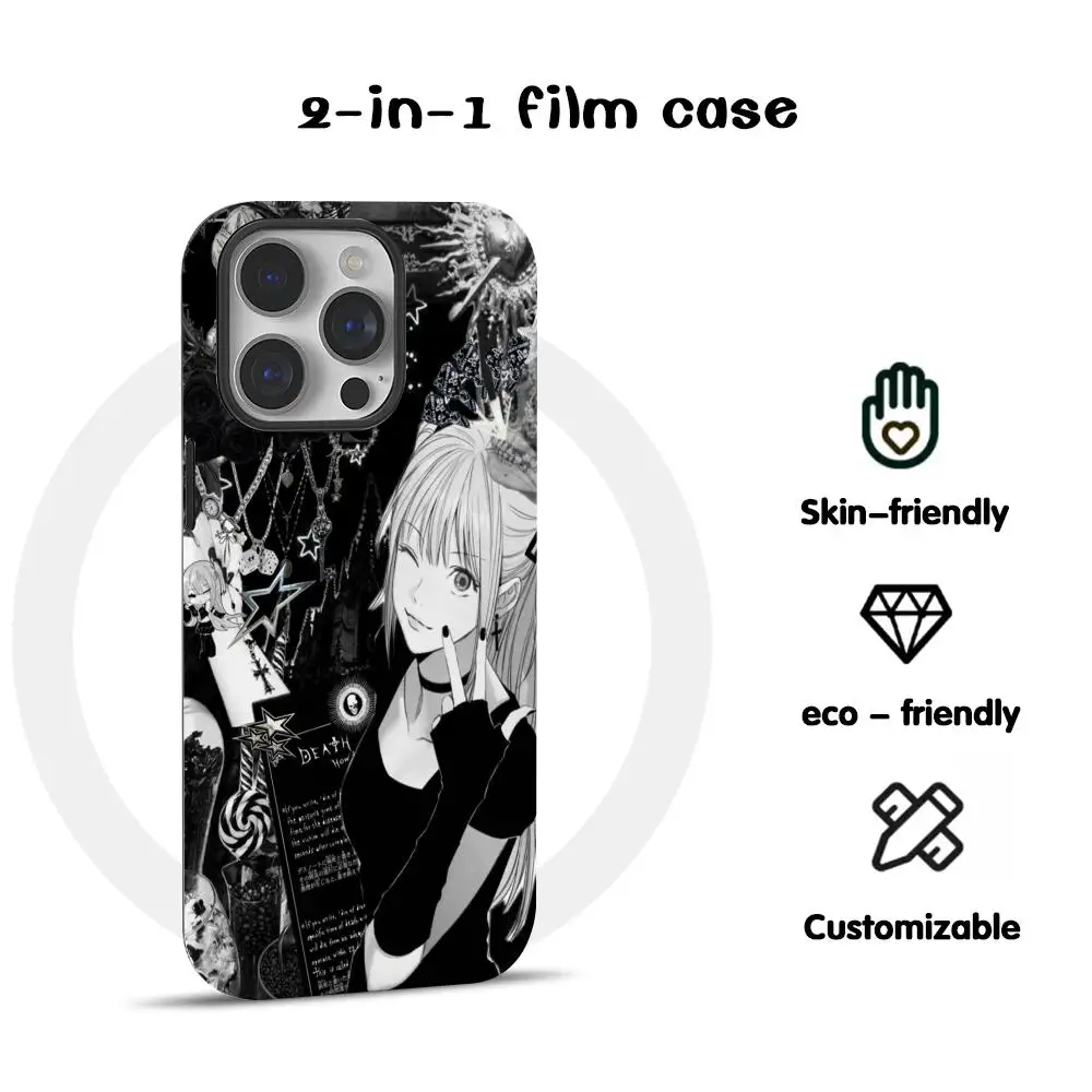 Coque de téléphone Misa Y2K Death Note Anime Classique pour iPhone 17 16e 16 15 14 13 12 11 Pro Max Plus XS