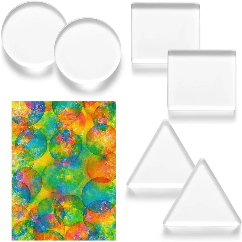 

GYTB-маленький гель для пресс-художественных тарелок с принтом, 3 дюйма, 6 упаковок, тарелки для монопринта для изготовления карт, скрапбукинга, художественных ремесел