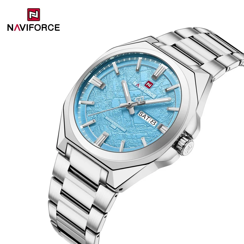 NAVIFORCE 9273 Neue Modische Nischen-Herrenuhr Quarz Wasserdicht Nachtlicht Wochenkalender Business-Arbeitsuhr Reloj Hombre