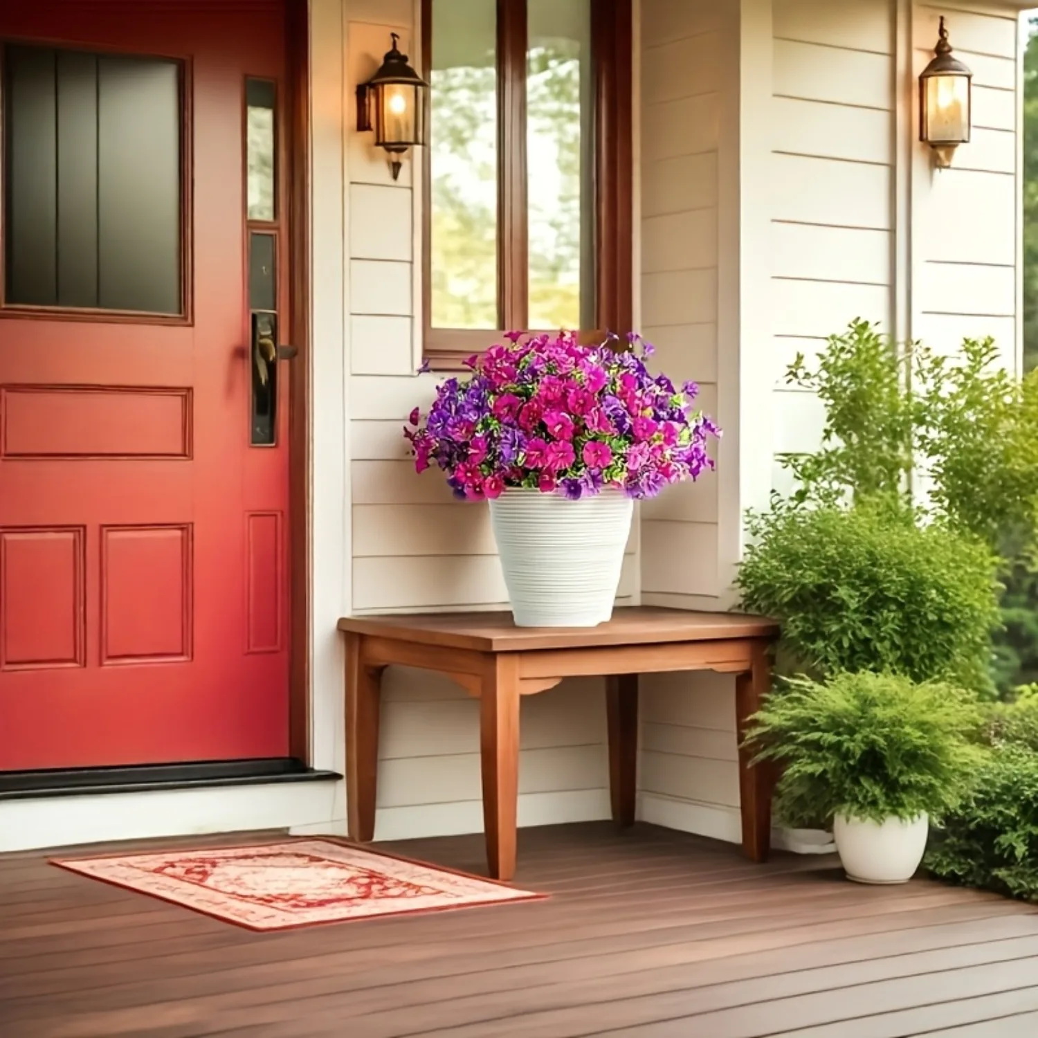 10 Bündel Künstliche Stiefmütterchen-Geranie-Blumen, Dekorative Blumen für Feiertage, Perfekt für Haus, Garten, Partys, Innen-/Außendekoration – Detail 6