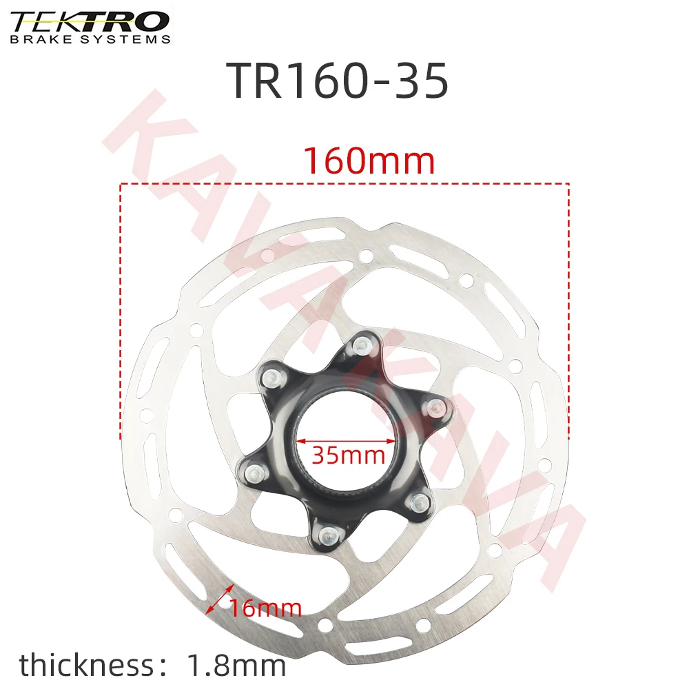 Tektro Center Lock Rotor Mountain Bike Centerlock Discs TR160-35 Road Bike Disc 140 160 180 203mm Bicycle Record MTB Parts