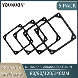 80mm 90mm 92mm 120mm 140mm Anti-vibration Silicon Fan Gasket Noise Reducing Silencer Gasket Pad For PC Computer Case Fan