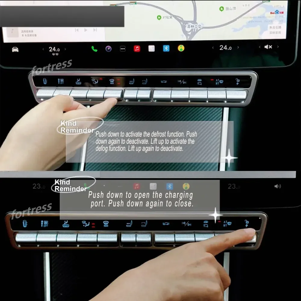 For Tesla Model 3 Model Y Air Conditioner Wiper Folding Mirror Door Control Front And Rear Trunk Screen Smart Physical Buttons
