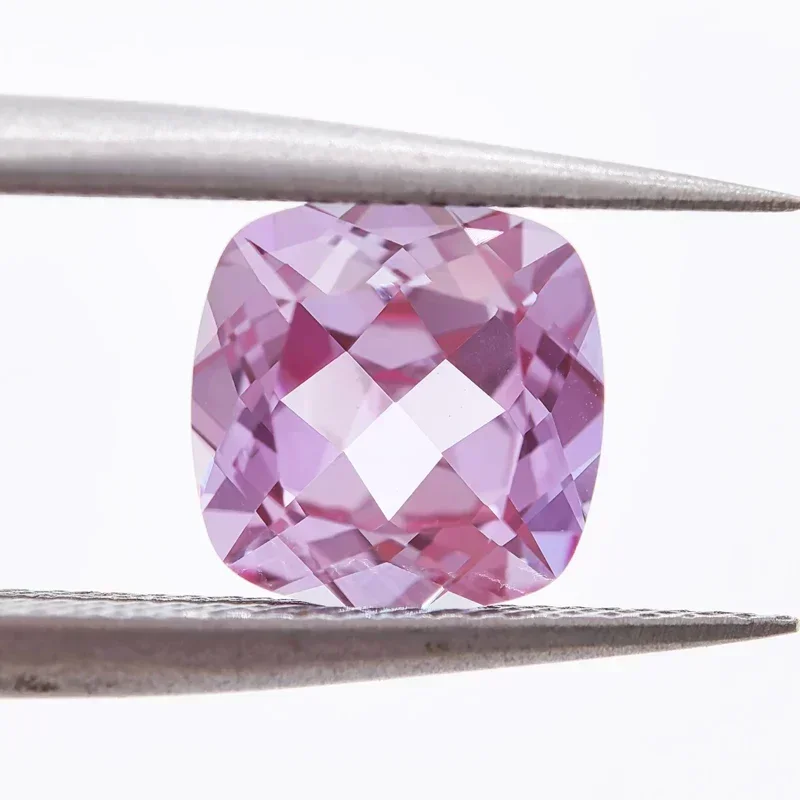

TOP Lab Grown Alexandrite Square Cushion Shape Change Color Stone Charms for DIY Jewelry Making Extremely Shiny Quality Certifi