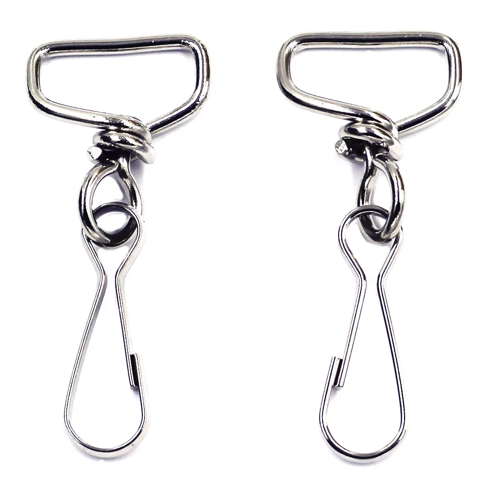 

10Pcs Holders Clasps Clips Rotating Silver Tone For Key Ring Charms Bag Metal Alloy Jewelry DIY Findings 6.1cm