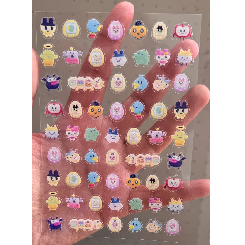 

Новая модель Тамагочи, милая забавная игровая наклейка без остатков, мультяшная периферия, наклейки для ногтей, компьютер, сделай сам, изысканная декоративная наклейка