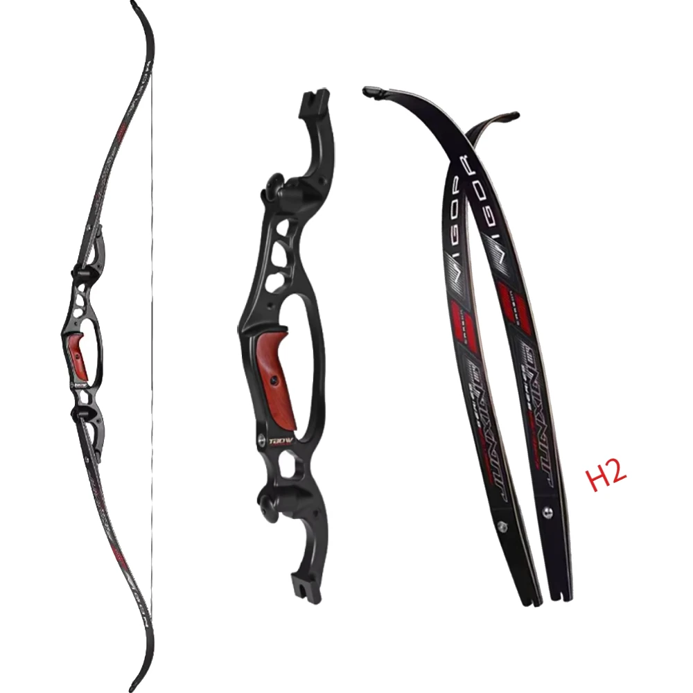 

JUNXING H2 Bow 20-40lb Draw Weight 64inch Recurve Bow with 21inch Riser Right-Handed Metal Archery Hunting Shooting Equipment