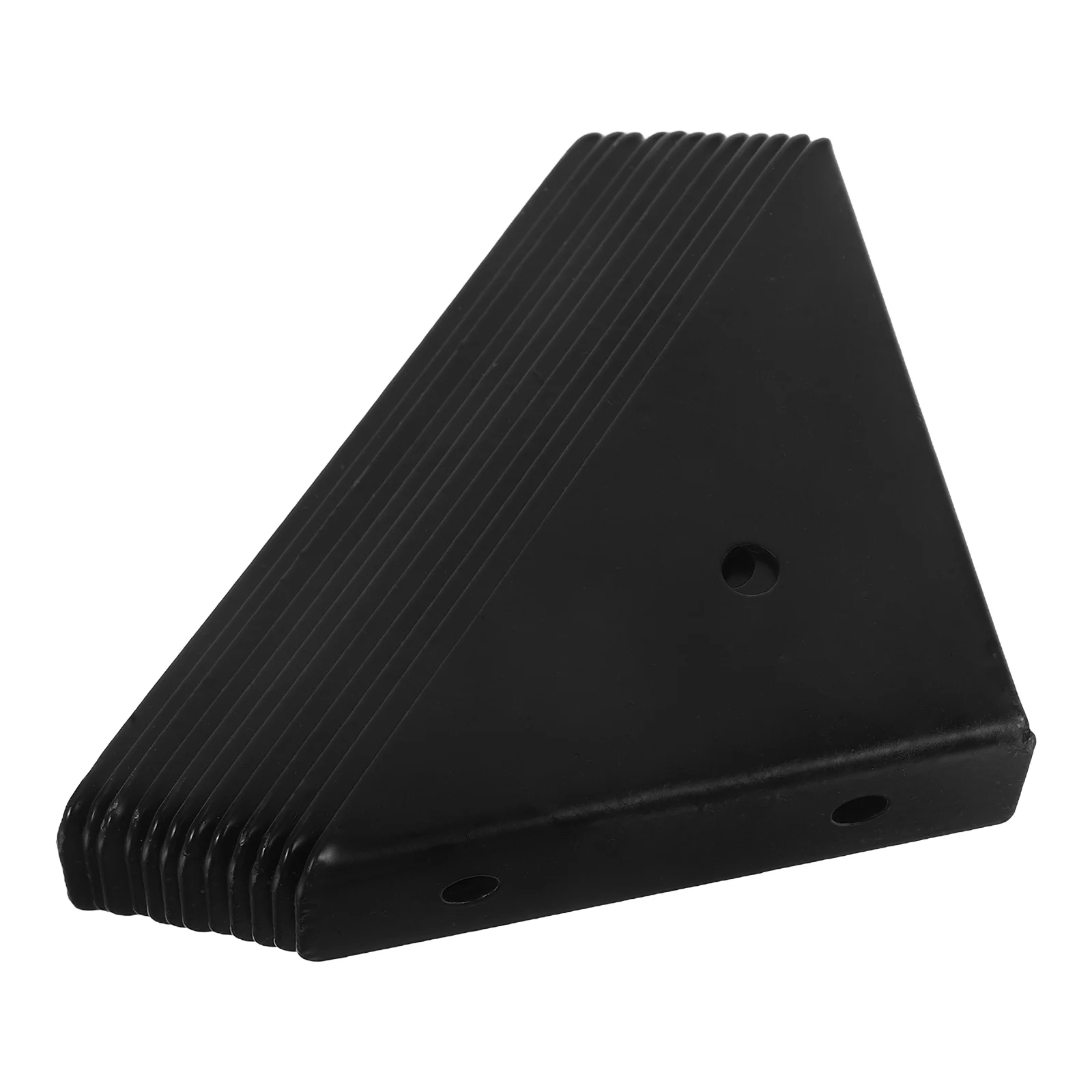 

12 Pcs Furniture Three sided Corner Brackets Thickened Large Black Heavy Duty Cabinet Triangle Hardware Support