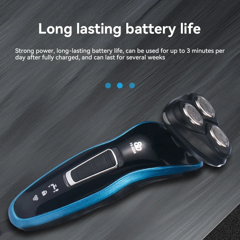 ماكينة حلاقة XMSJ للرجال 8d 3 في 1 قابلة للغسل وقابلة لإعادة الشحن ماكينة حلاقة اللحية رفيعة للغاية بثلاث شفرات رطبة وجافة لاسلكية قابلة لإعادة الشحن